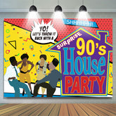 Lofaris Surprise 90’S House Party With Abstract Lines Backdrop